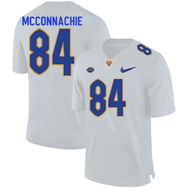 Men #84 Jake McConnachie Pitt Panthers College Football Jerseys Sale-White